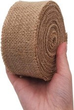 2" Natural Burlap Fabric Roll 10 Yards Jute Ribbon for Gift Wrapping Craft