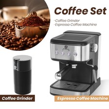 SUPERLEX Espresso Coffee Machine w/ Milk Frother / Electric Coffee Grinder 150W