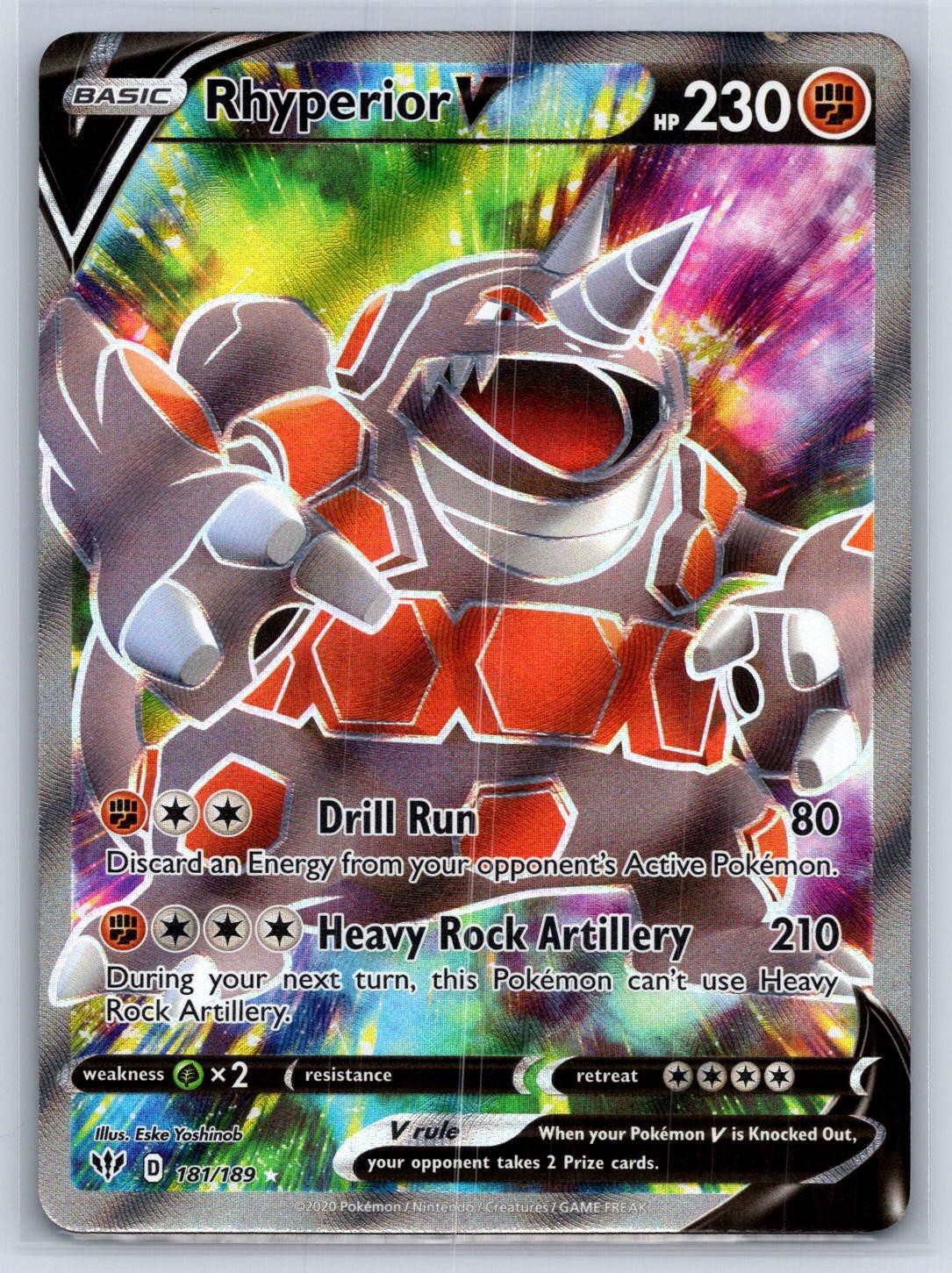 Rhyperior V 181/189 Darkness Ablaze Pokemon Holo Near Mint