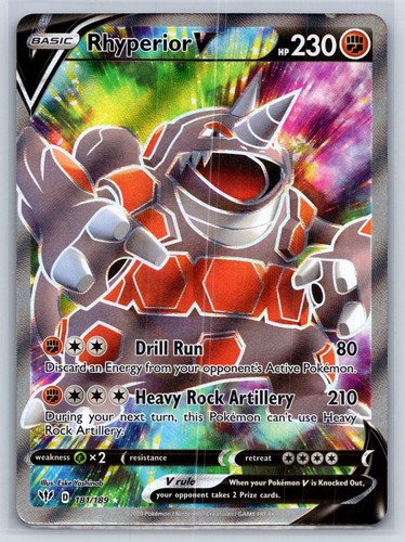 Rhyperior V 181/189 Darkness Ablaze Pokemon Holo Near Mint
