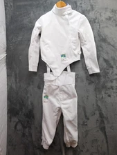 Linea Fencing Suit Jacket Pants Mens 146 140 White 350N Protective Gear Set