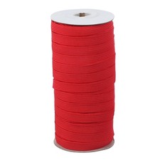 Elastic Bands 3/8 Inch x 50 Yards Stretch Flat Elastic Cord, Red