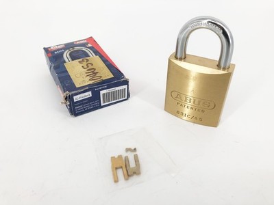 New Abus 83IC/45 Brass Padlock Interchangeable Core 1'' Height 14J880