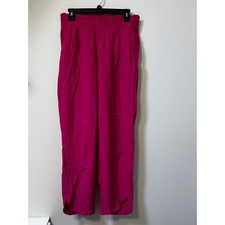 A New Day Women's Elastic Waist Wide Leg Pants Fuchsia Pink Size Medium