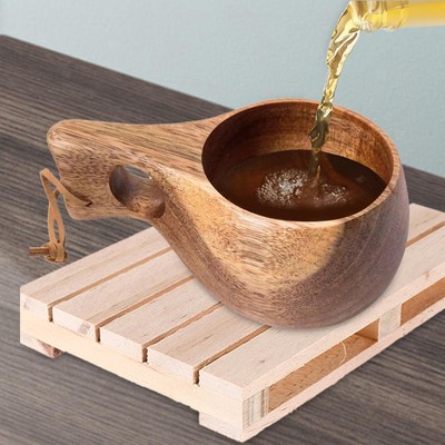 Holzuntersetzer Mini Holz Palette Untersetzer Tragbar Tee Kaffee Tasse Pad Praktisch