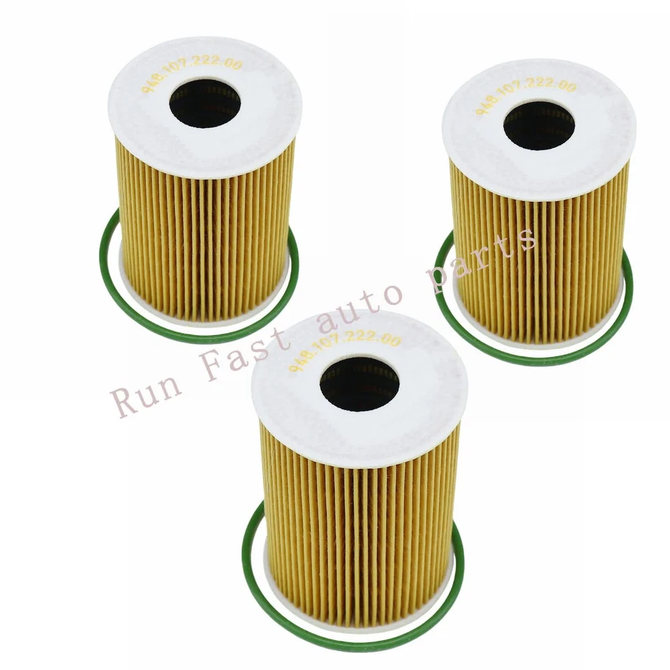 3x Filtro de aceite de motor para Porsche 911 09-2019 Cayenne 2008-2018 94810722200 Foto 3 de 4