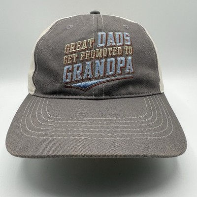 Great Dads Get Promoted To Grandpa Hat Mens Strapback Baseball Cap Fathers Day