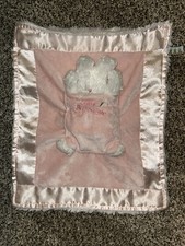Bunnies By The Bay Lulla Bunny Bye Rattle Plush  Satin Security Blanket/Lovey