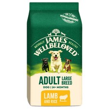 James Wellbeloved Adult Dog Large Breed Dry Food (Lamb & Rice) 15kg 5.30 per kilo