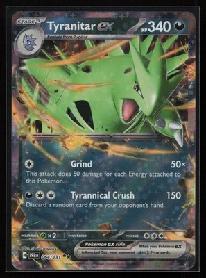 Tyranitar ex 064/131 SV: Prismatic Evolutions 5ban Graphics Art Pokemon TCG Card