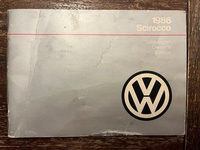 1986 Volkswagen Scirocco - Factory Owner's Manual