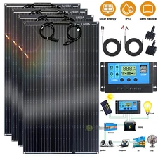 400W 200W Watt Mono Solar Panel w/ 12V Battery Charger Controller RV Home Boat