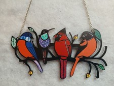 CUTE ACRYLIC BIRD SUNCATCHER - SUN CATCHER WINDOW DECOR - CARDINAL HUMMINGBIRD