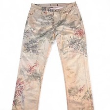 Ralph Lauren Purple Label Floral 160 Denim Slim Jeans Hand Painted Size 30x27