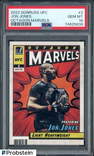 2022 Donruss UFC Octagon Marvels #2 Jon Jones PSA 10 GEM MINT