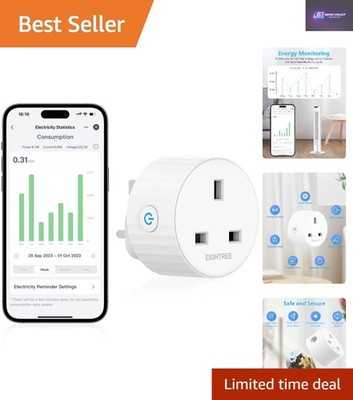 Smart Plug with Energy Monitoring & Alexa Control - 13A Smart Home Solution