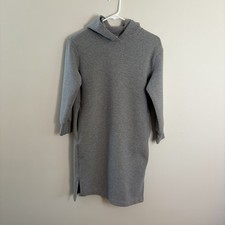 Uniqlo Kids Girls Dress Grey Size 9-10 Hooded Warm Cute! Pockets K5