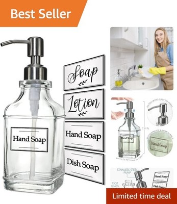 Elegant Antique Design Soap Dispenser | Rust-Proof Stainless Steel Pump 8.3''