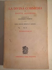 LIBRO DANTE ALIGHIERI - LA DIVINA COMMEDIA "PURGATORIO" - ZANICHELLI 1964