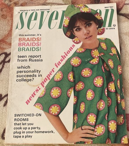 Seventeen Mag May 1967 Colleen Corby Cover Braids, Teen From Russia, 262 Pages