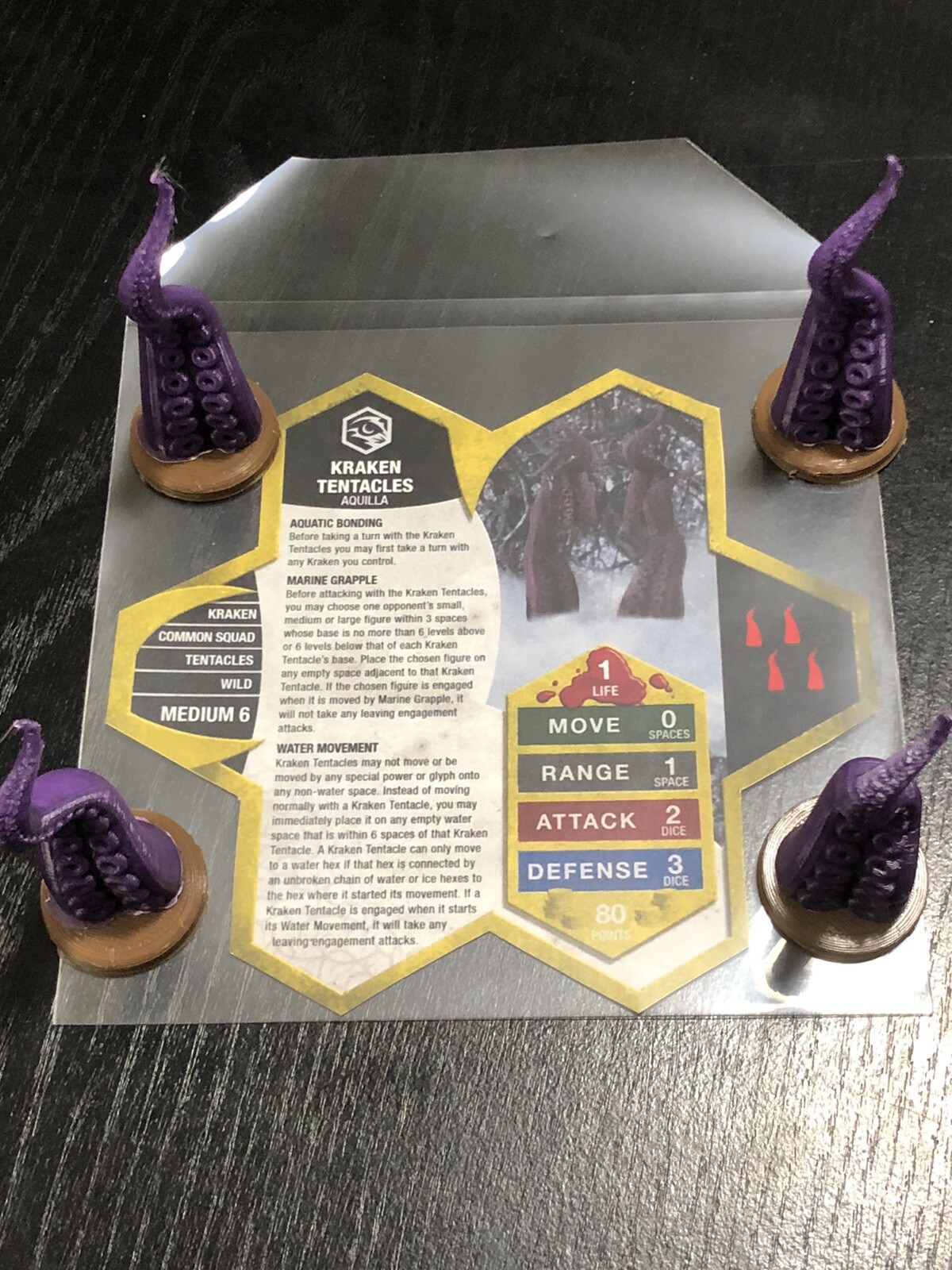 Heroscape Lot Kraken Tenticles Custom Aquilla Figures & Card eBay