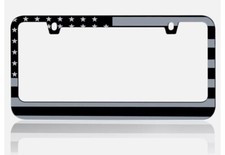Metal Matte American Usa Flag Cool License Plate Frame Universal Fit Metal Matte American Usa Flag Cool License Plate Frame Universal Fit