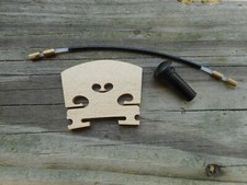 Violin 4/4 bridge, ebony end pin and tailpiece hanger kit