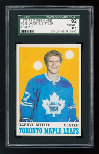 1970 O-Pee-Chee #218 Darryl Sittler Rookie Card SGC 8.5 from vending