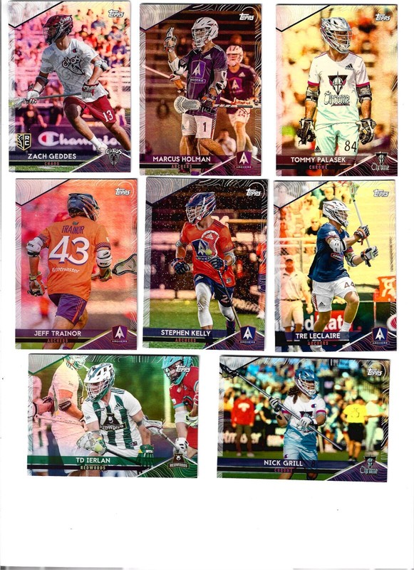 2022 Premier Lacrosse League Rainbow Foil 11 card lot- Ierlan, Holman & more