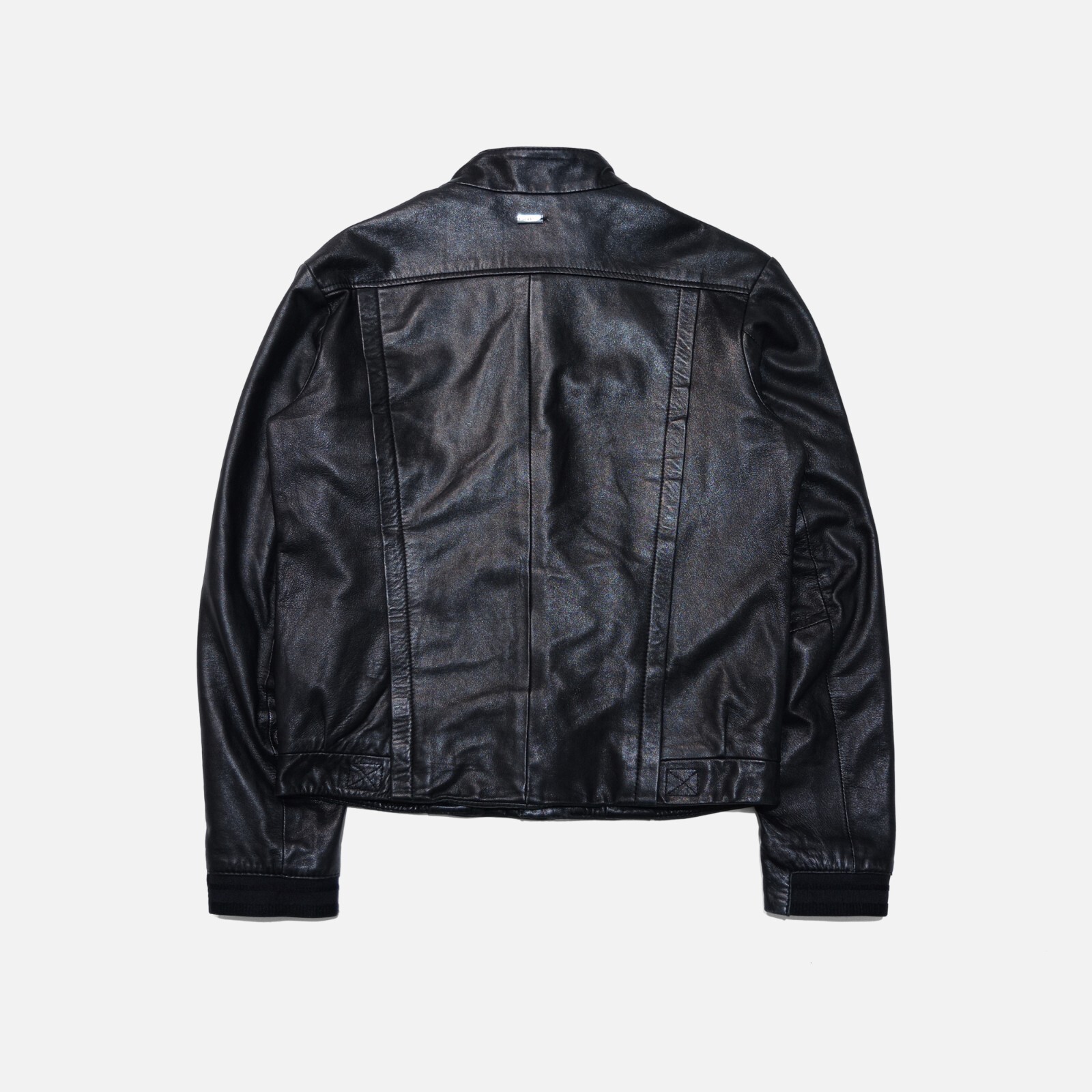 sample adidas slvr lamb leather biker jacket M RARE AVANT GARDE GENUINE LIMITED image 5