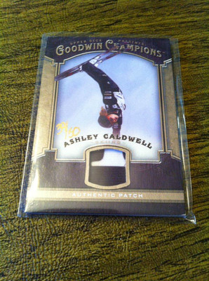 ASHLEY CALDWELL 2014 UD GOODWIN CHAMPIONS PRIME SKIING RELIC JERSEY SWATCH /50!!