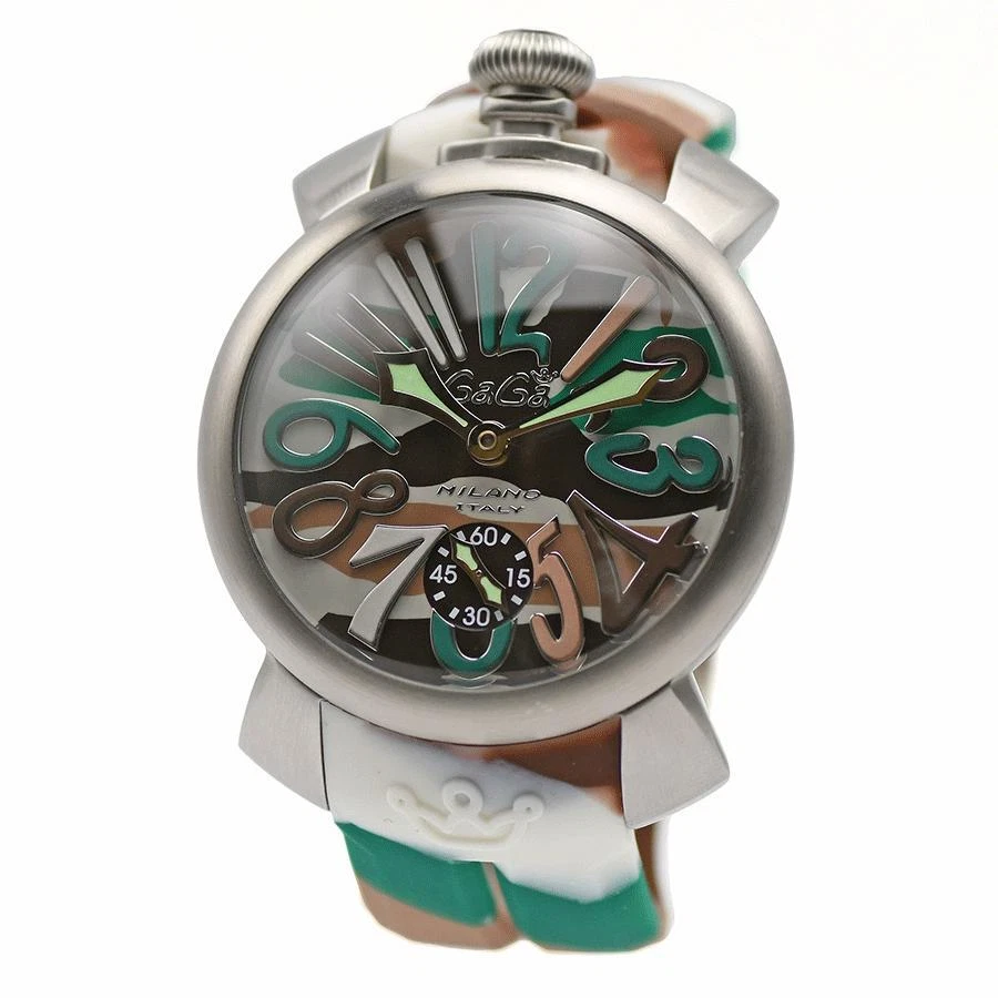 GaGa MILANO Manuale 48MM Camouflage 5010.18S Manual Green Multicolor Mens Watch
