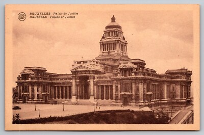 Brussels Belgium Palace of Justice Albert Postcard c1930s
