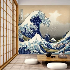 3D Japan Waves Wallpaper Wall Mural Removable Self-adhesive Sticker279