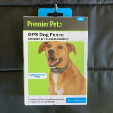 BNIB-Premier Pet GPS Dog Fence Circular Wireless Boundary Collar, Pet Boundary