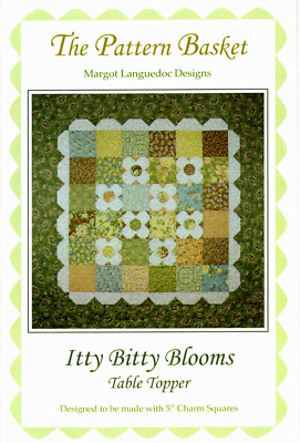 Itty Bitty Blooms Table Topper Quilt Quilting Pattern by The Pattern Basket  
