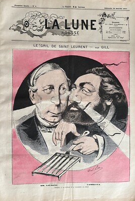 Journal The Red Moon Number 8 from 28/1/1877 M Leurent and Gambetta by A. Gill