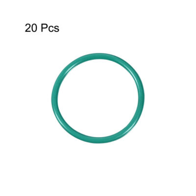 Fluorinated Rubber O-Rings, 26 x 22.2 x 1.9 mm Width, Sealing Ring, Green, 20 pcs