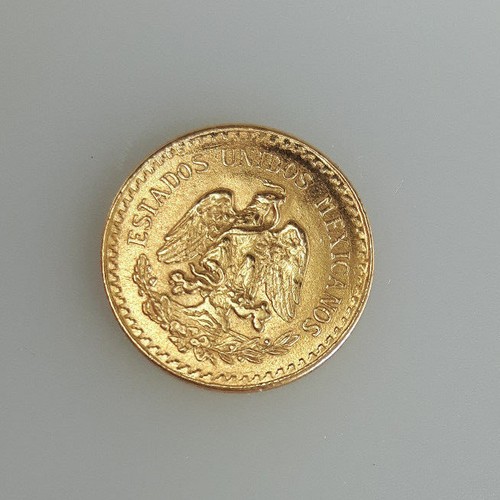 2 1/2 pesos 1945 dos y medio pesos mexican gold coin .900 gold
