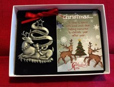 "To A Very Deer Grandchild" Christmas Ornament - New in Gift Box Reindeer