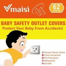 Vmaisi Baby Proofing Electrical Safety Outlet Plug Cover, 62ct