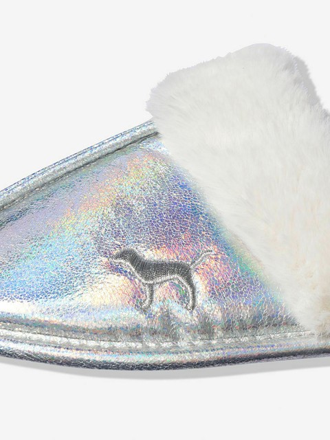 faux fur slippers victoria secret