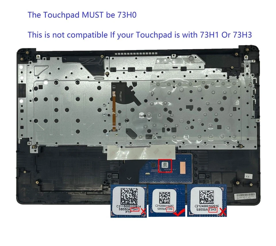 HP 17by 17T-BY 17Z-CA Reposamanos Estuche Superior Con Teclado Retroiluminado L70716-001 NEGRO Foto 2 de 2