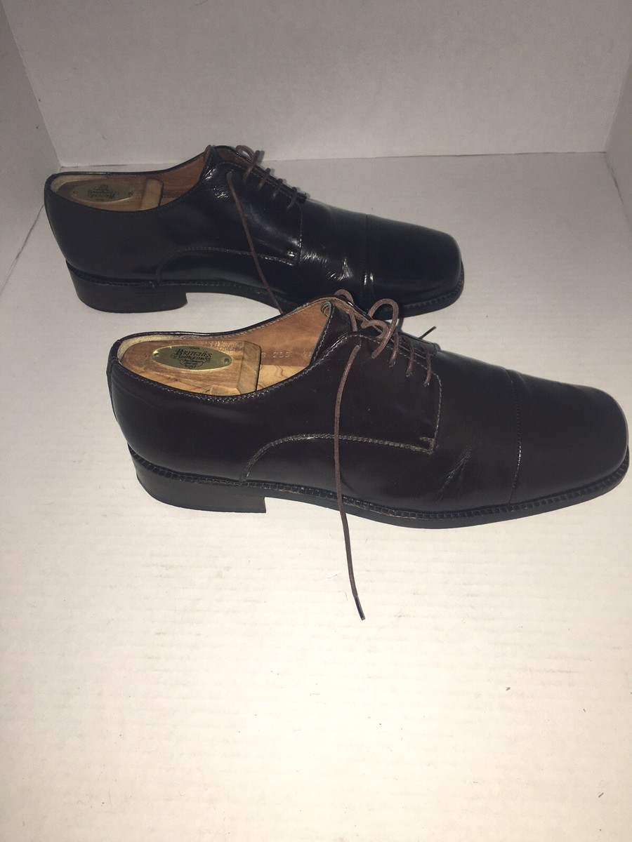 Rare Martegani oxfords square toe made in ITALY size 9 1/2 brown Leather Romano Martegani Cap Toe Oxford (Brown) – Franco main image 3