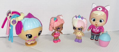 Cry Babies Magic Tears Squishy Little Pop Star Kindi Kids Minis Fashion Doll Lot