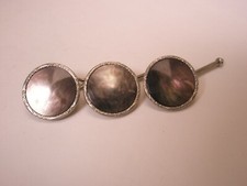 9/16" Gray Round Mother of Pearl Vintage YORK Formal Shirt Tux Prom Studs c301