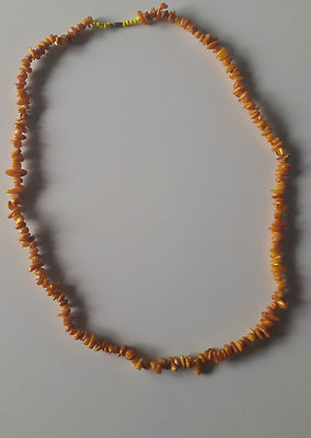 Collier Sautoir En Perles De Corail Ocre Jaune - Marque ACCESSOIRES & DAZ - Neuf Avec Étiquettes