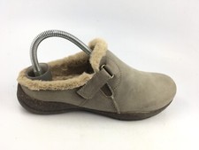 Clarks ROSEVILLE CLOG/ Mule 26162238 Dark Taupe Nubuck Leather Women's Sz 8 M