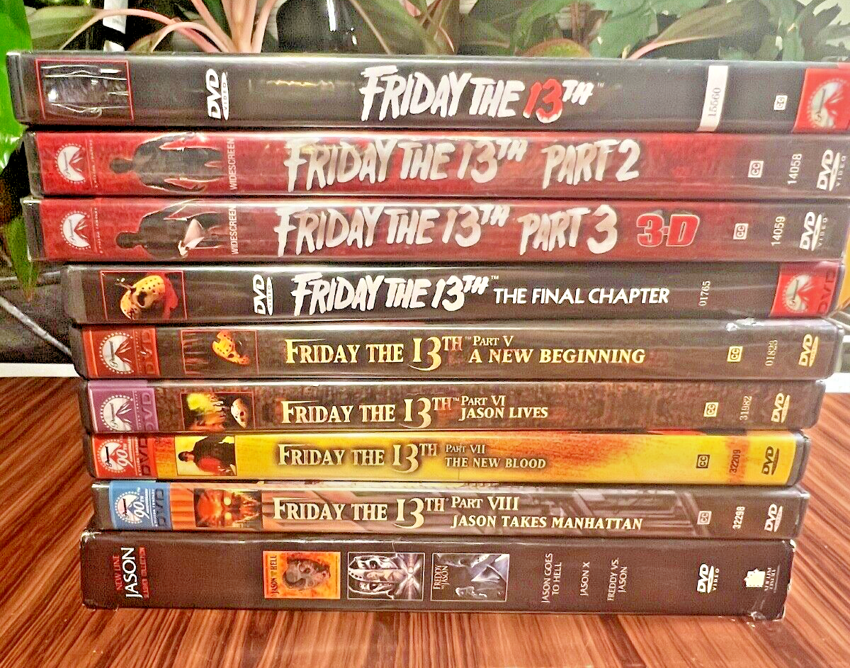 Friday the 13th DVD 1-8 Hell Freddy Jason X Slasher Collection