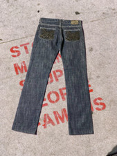 Just Cavalli Women's Navy and Gold Jeans vtg 90s unisex rare